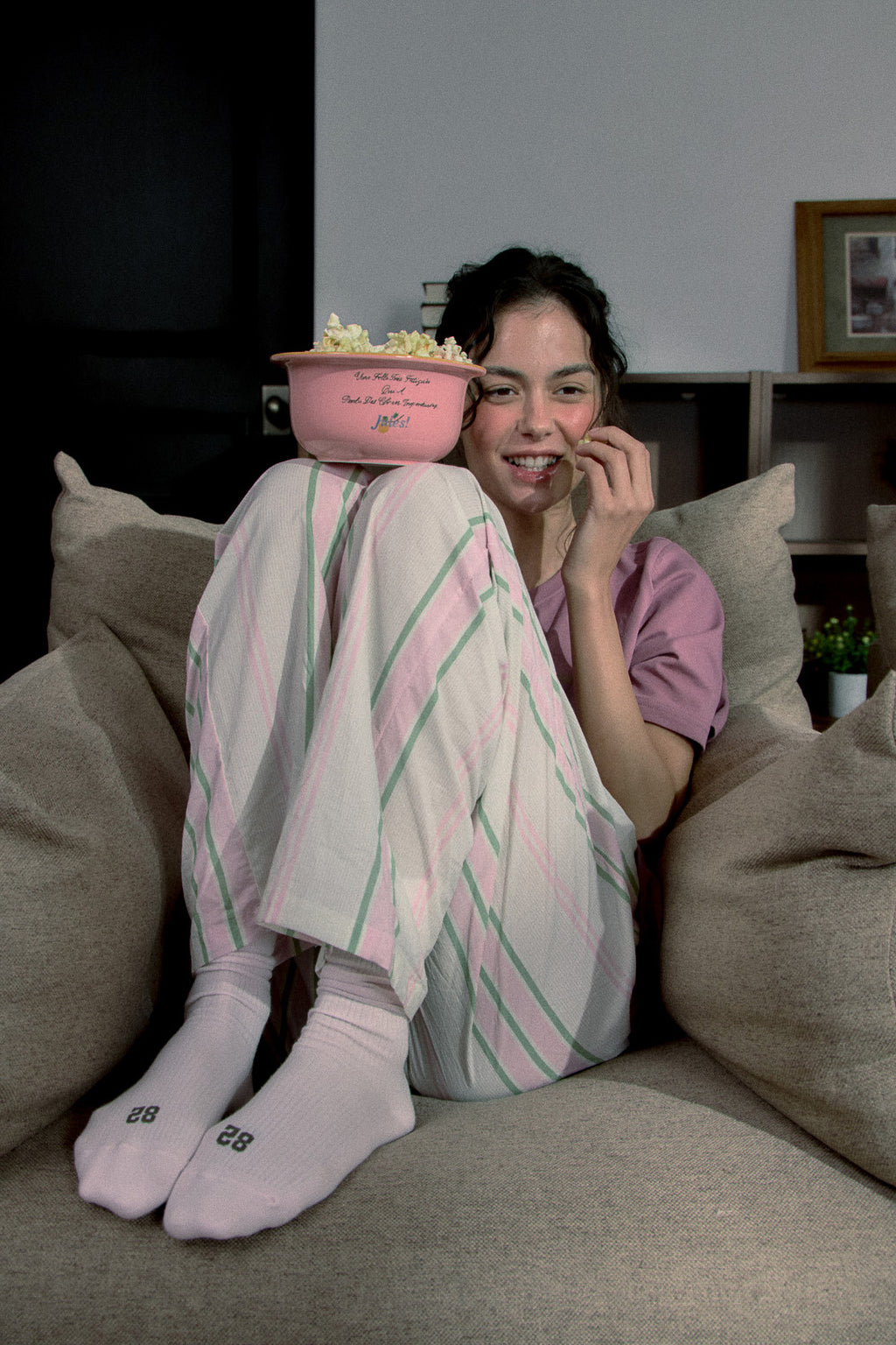 Paris Chill Socks (Pale Pink)