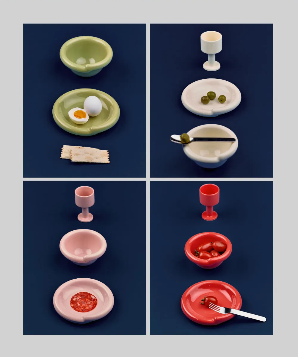 Double Nod Round Plate (Olive)