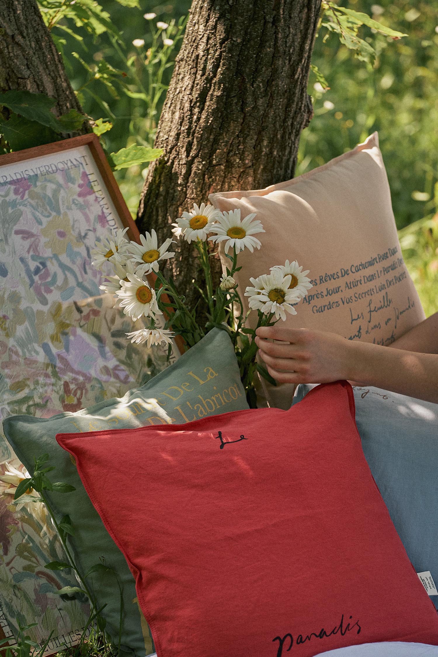 Breezy Cushion Cover (Chilli)