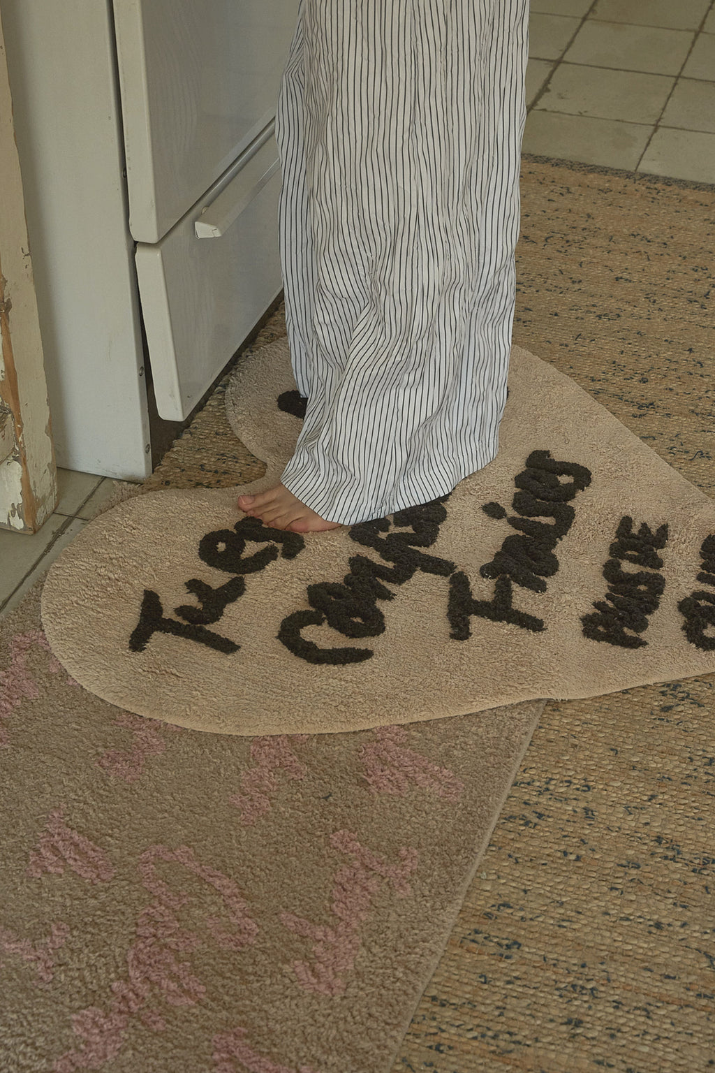 Heart Shaped Rug (Beige)